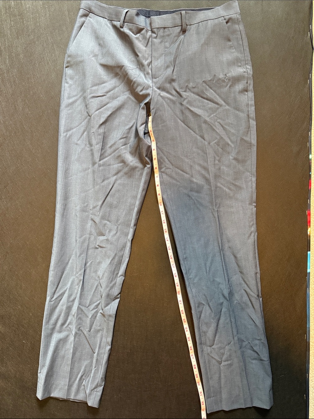 Express Men's Blue/Gray Dress Pants - Slim Suit Pants